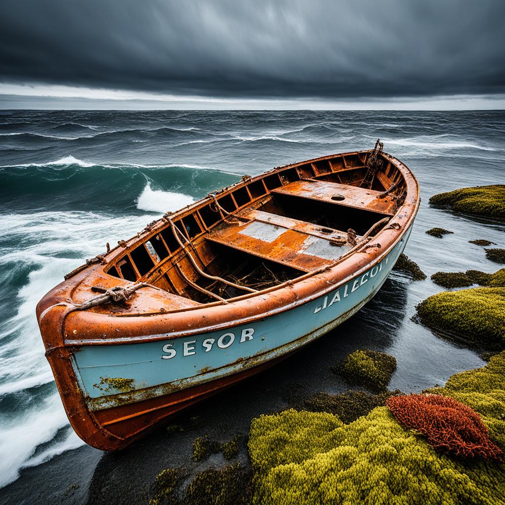 abandoned lifeboat