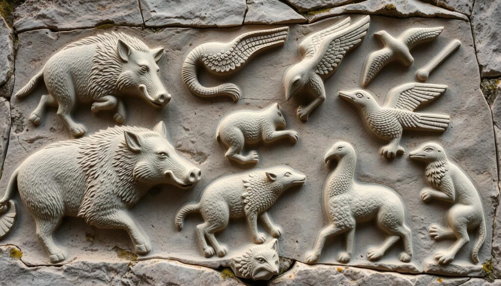 animal reliefs